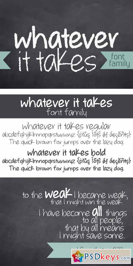 Whatever it Takes Font Family 184947