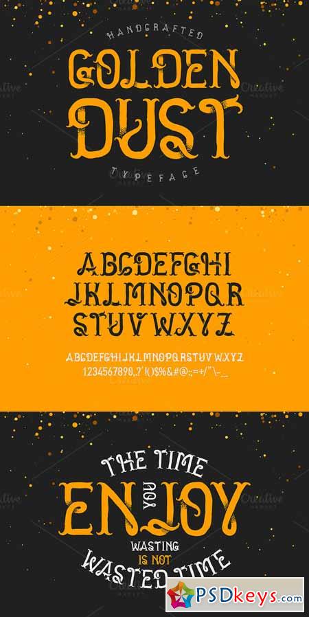 Golden dust typeface 222185