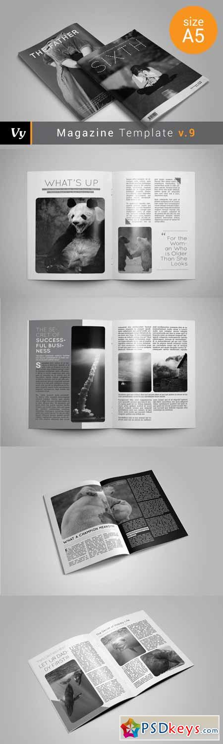 A5 Sixth Magazine Template 219754