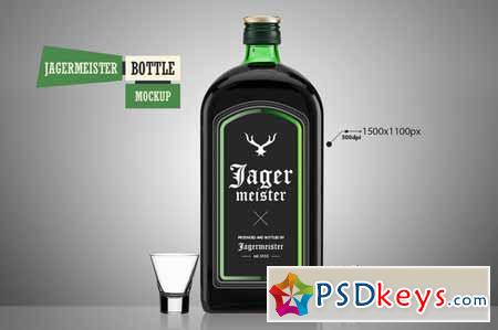 Jagermeister Bottle - Mockup 218606