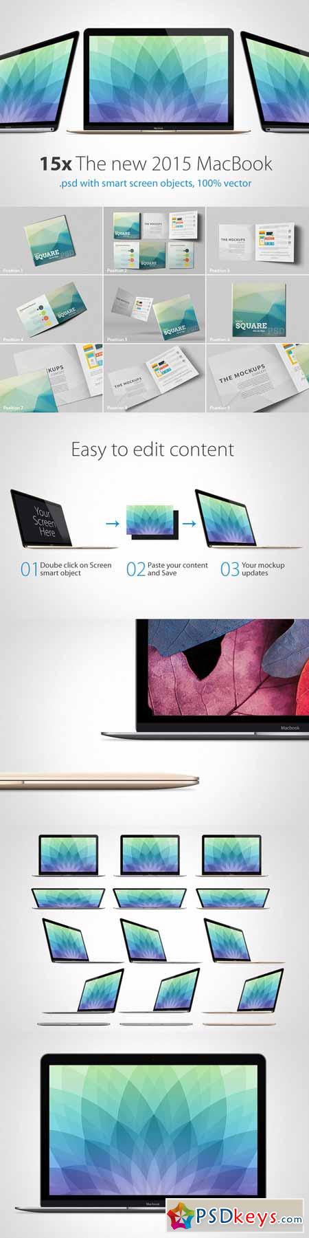 Apple MacBook 2015 Mockup 219722