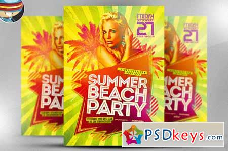 Summer Beach Party Flyer Template 46838