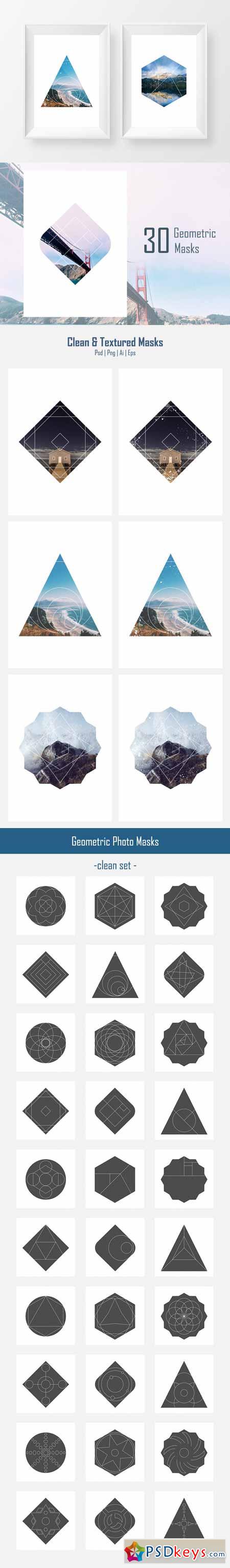 30 Geometric Photo Masks 220284