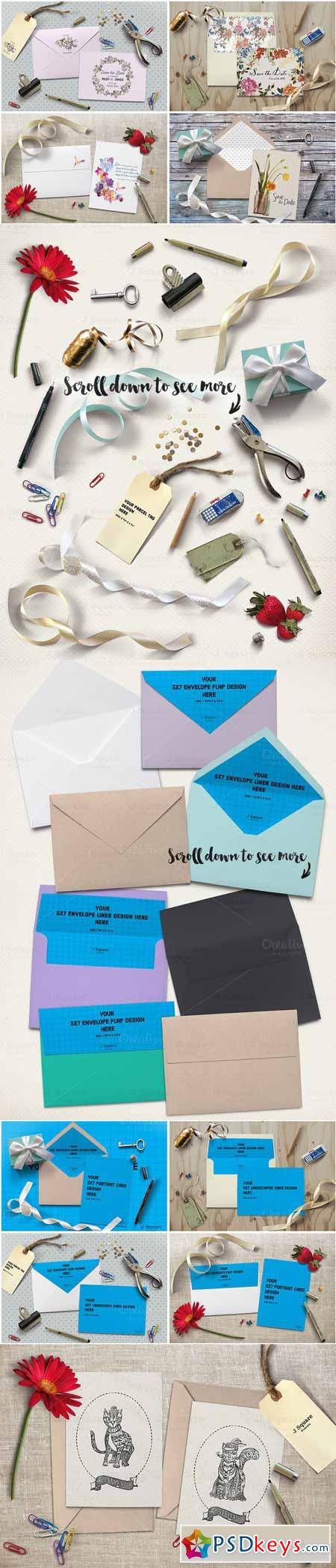 5x7 Card Envelope Objects Mock Up 2 222855