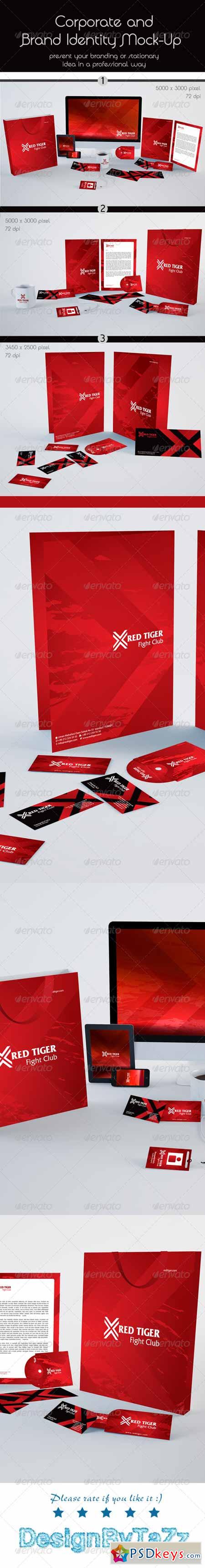 Corporate and Stationery Brand Mock-Up 3392716