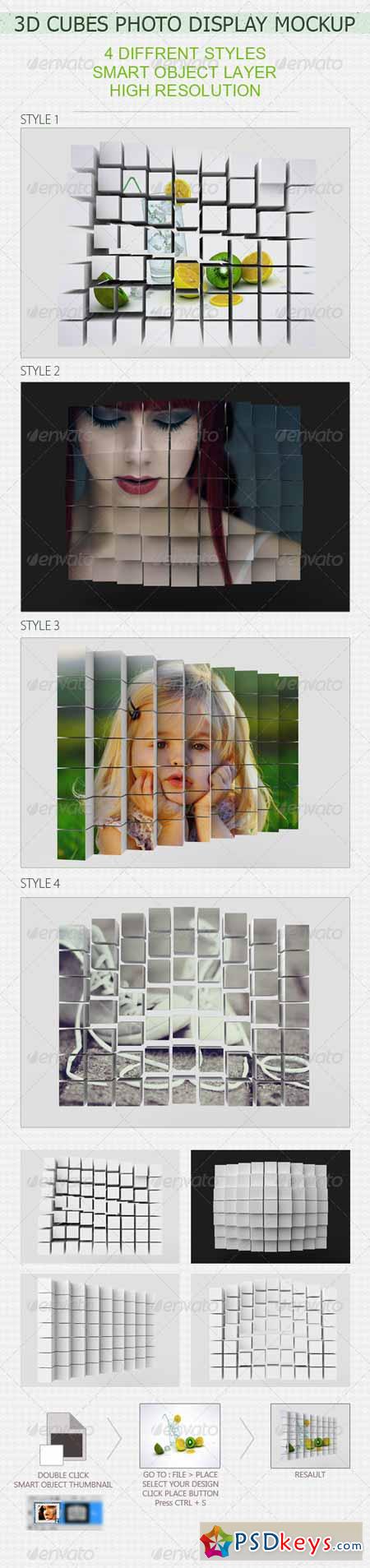 Download 3D Cubes Photo Display Mockup 4455936 » Free Download Photoshop Vector Stock image Via Torrent ...
