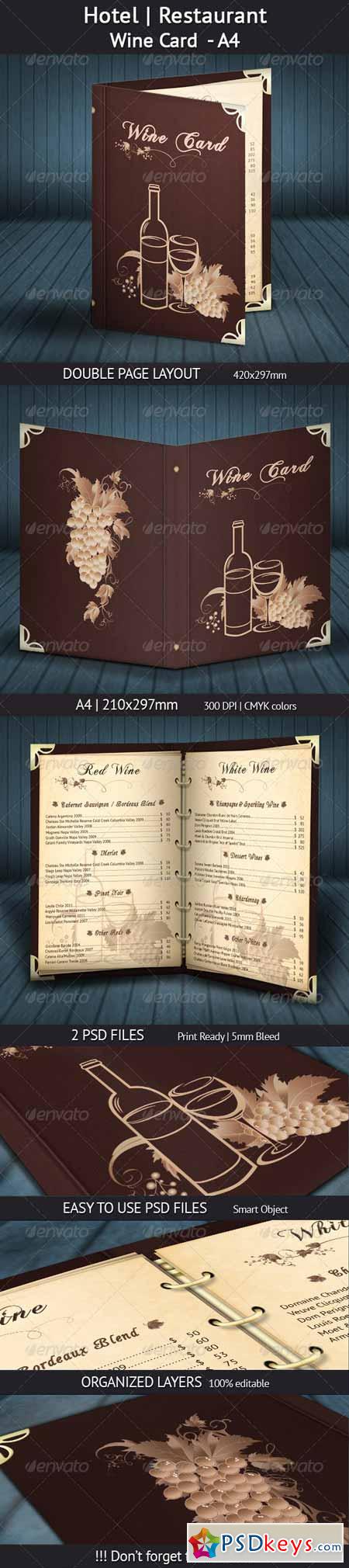 Hotel Restaurant Wine Card - A4 4536240
