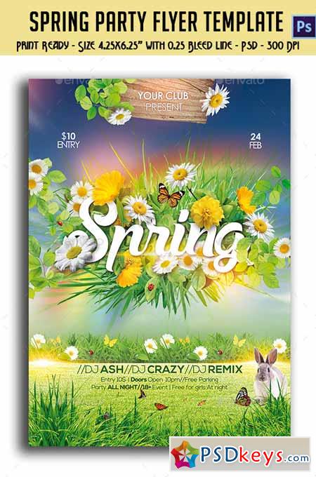 Spring Party Flyer 10761333