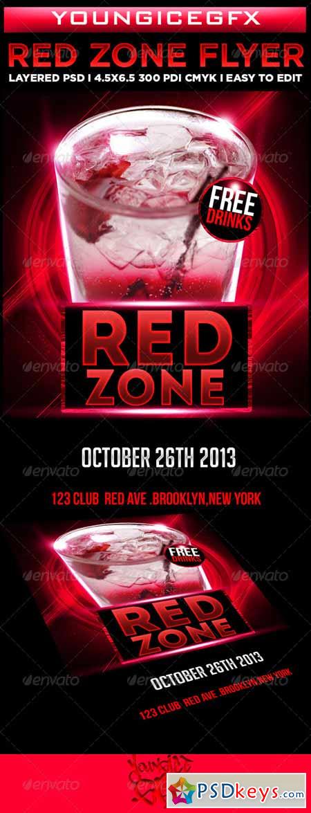 Red Zone Flyer Template 5926959