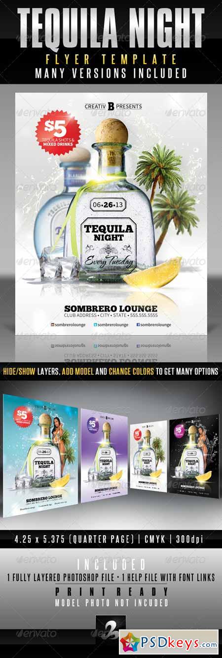 Tequila Night Flyer Template 4071298