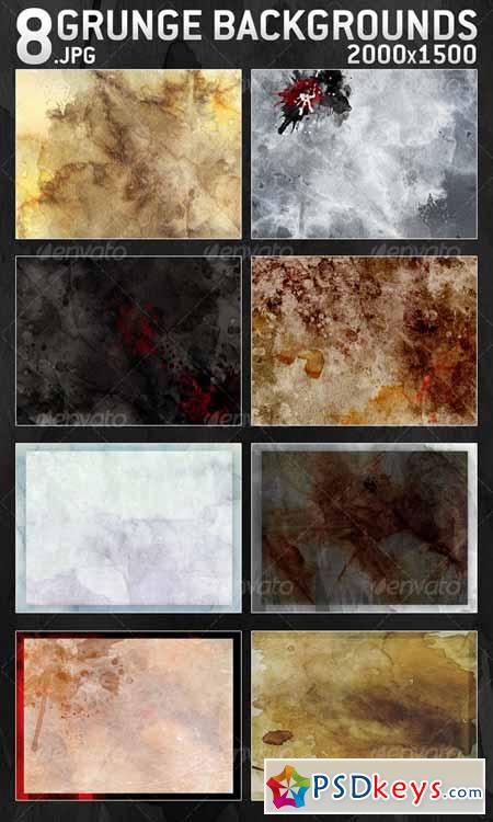 8 Grunge Backgrounds 2000x1500