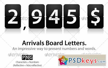 Arrivals Board Letters 91497