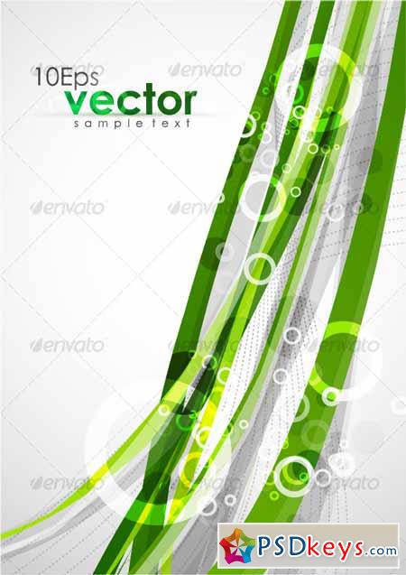 Abstract wavy green lines 128097