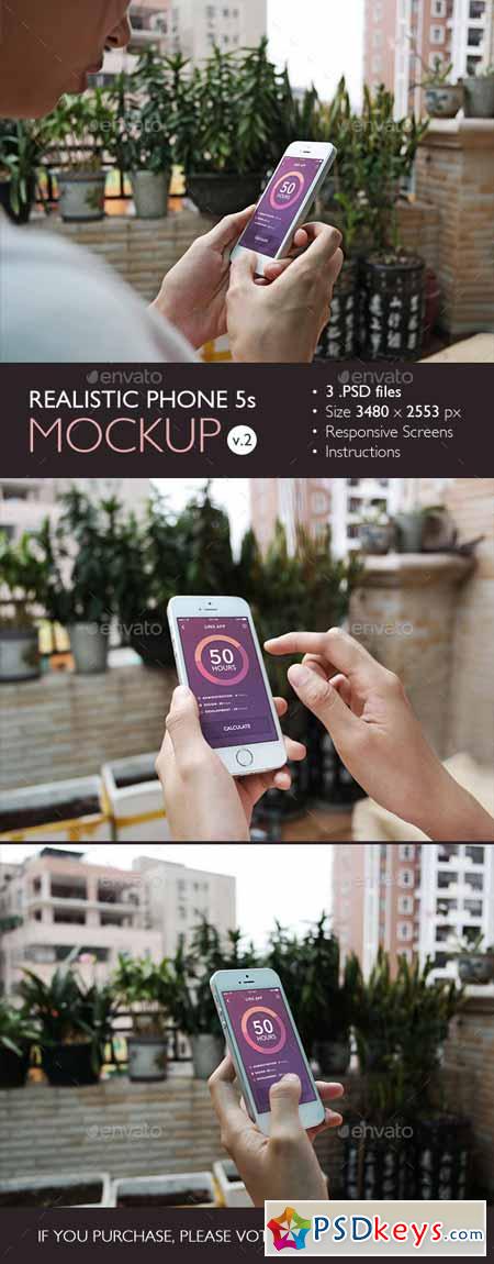 Realistic Phone 5s Mockup v.2 10766266