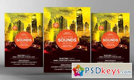 Electro Sound Party Flyer Template 227964