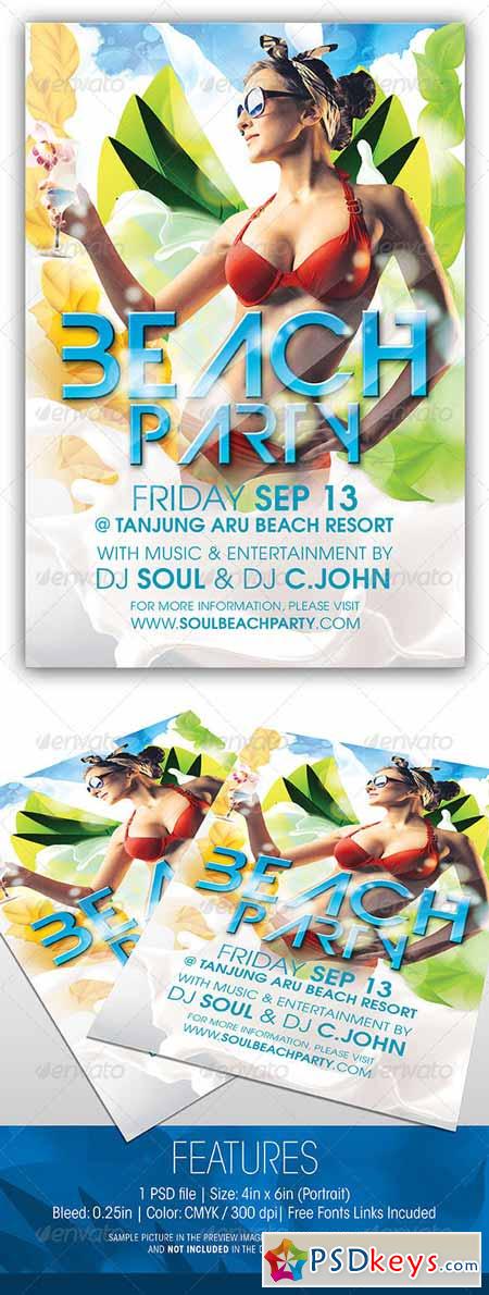 Beach Party Event Flyer 5454268