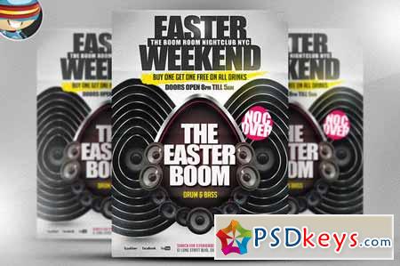 Easter Boom PSD Flyer Template 22859