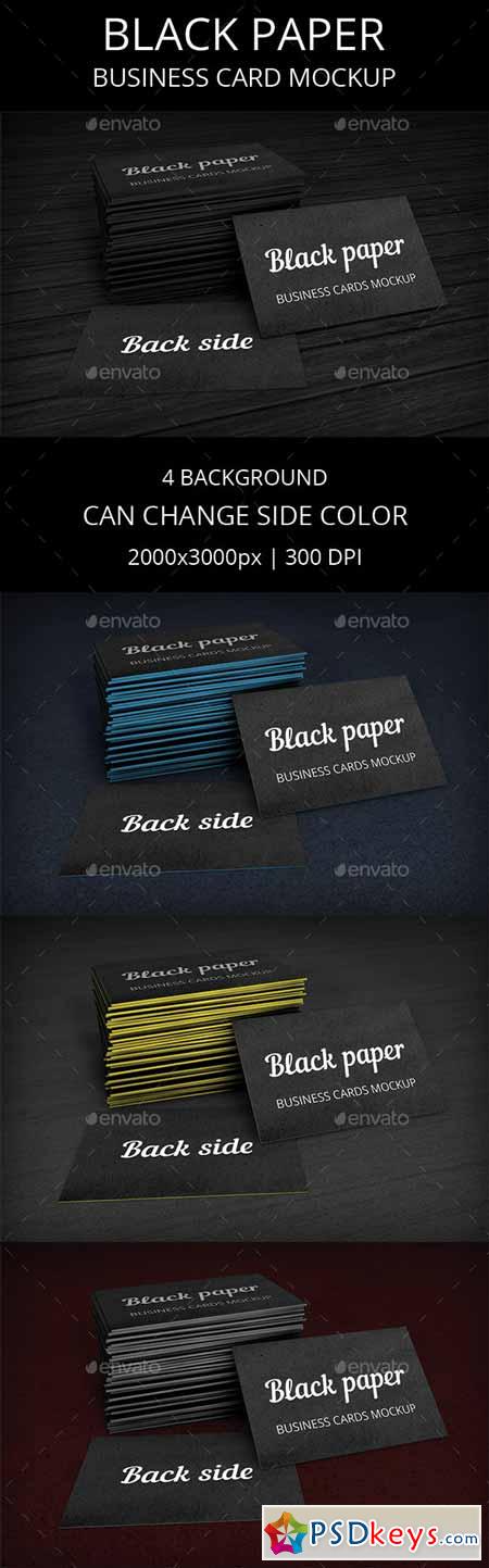 Black Business Card Mockup 10199679