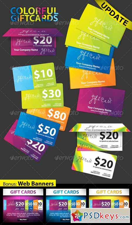 COLORFUL - gift cards 97134