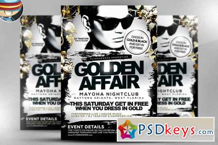Golden Affair PSD Flyer Template 31571