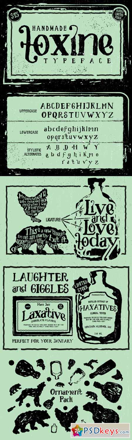 TOXINE typeface + Ornament pack 162900