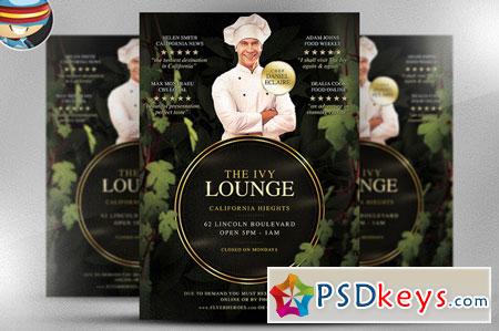 The Ivy Lounge Restaurant PSD Flyer 24658