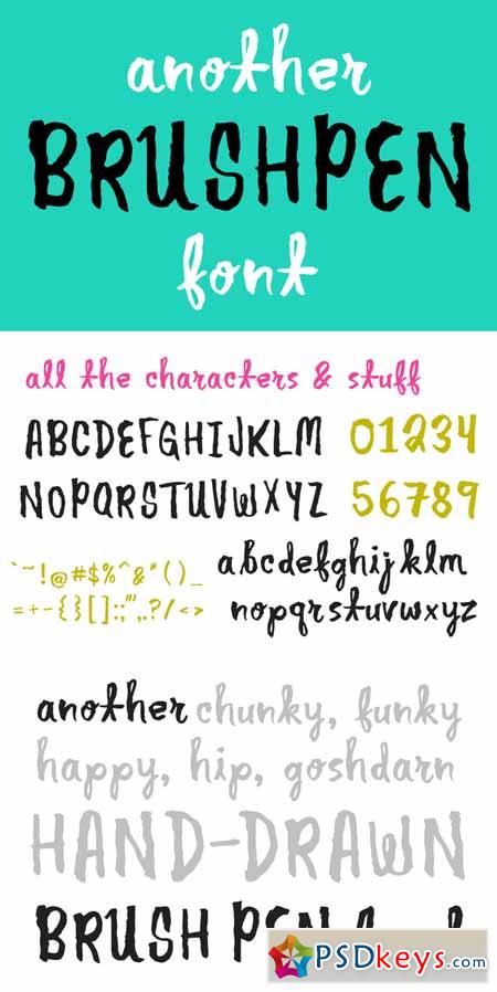 Another Brush Pen Font 177796