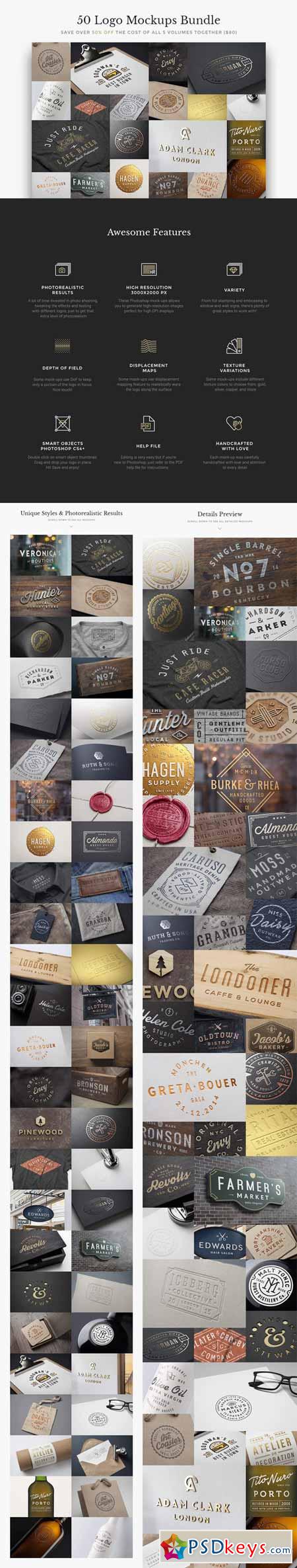 50 Logo Mock-Ups Bundle 232707