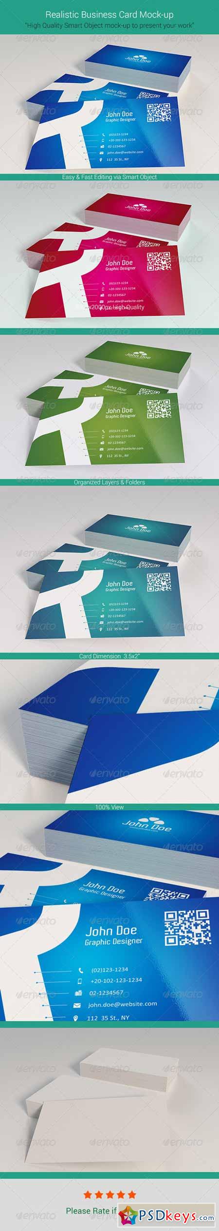 Realistic Business Card Mock-Up 6042400