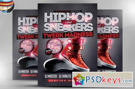 Hip Hop and Sneakers Flyer Template 22726