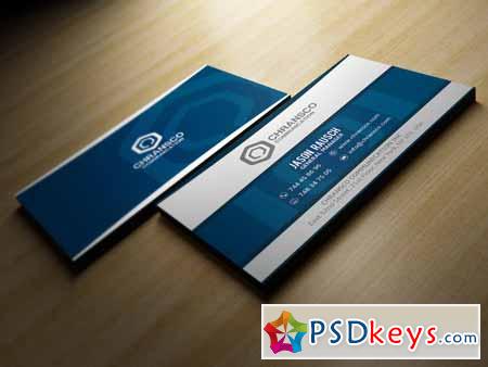 White And Blue Business Card 198089