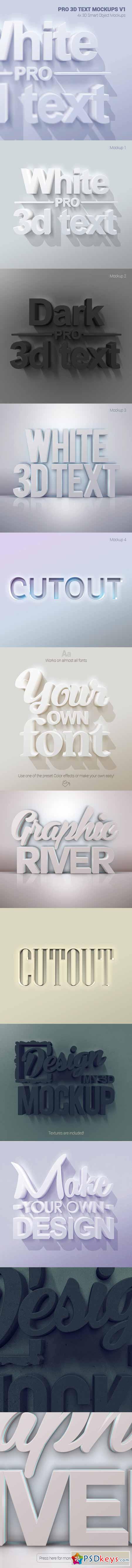 Pro 3D Text Mockups V1 10911811