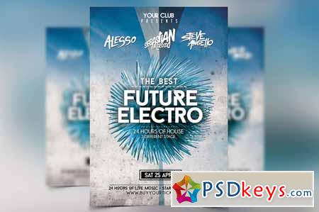 Futuristic Flyer Party Festival PSD 239727