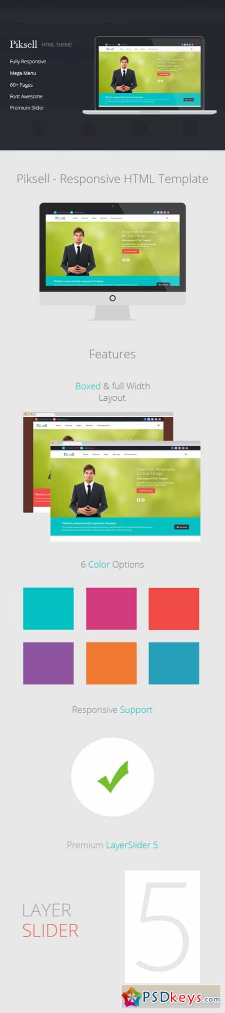 Piksell - Multipurpose html Template 82200