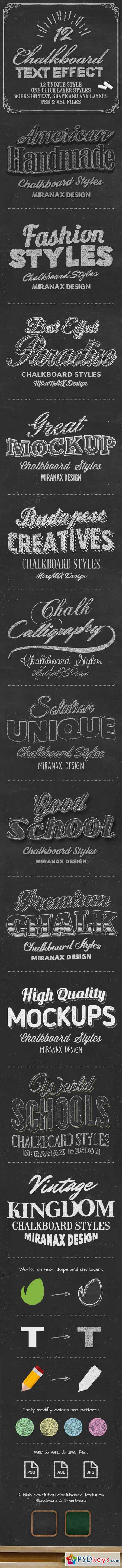 Chalkboard Photoshop PSD Layer Styles 10785351