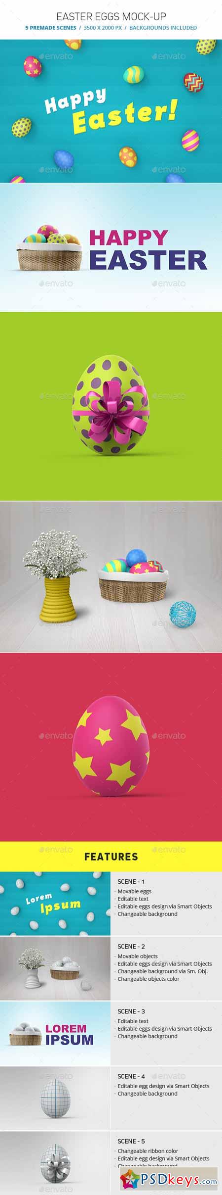 Easter Eggs Mockup 10872711