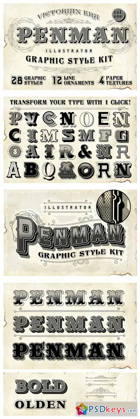 Penman Vintage Graphic Style Kit 109144