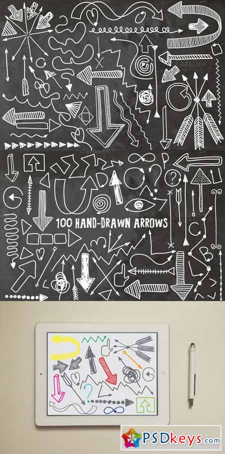 100 Hand drawn arrows 79197