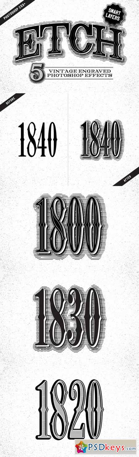 Etch Vintage Photoshop Effects 100647