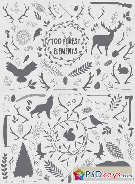 100 Forest elements 73718