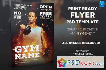 GYM - A4 Flyer Template 239350
