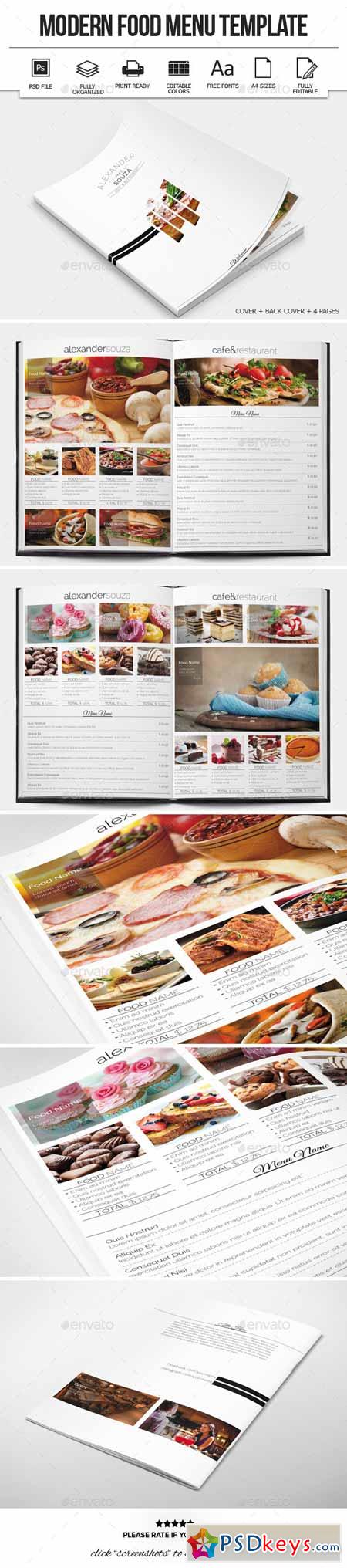 Modern Food Menu Design 10477515