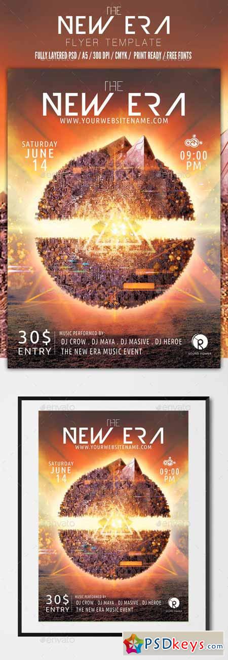 The new era flyer template 10935088