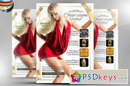 Champagne Fridays Flyer Template 17524
