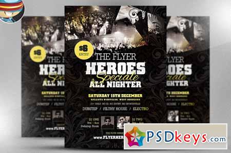Heroes Speciale Flyer Template 17484