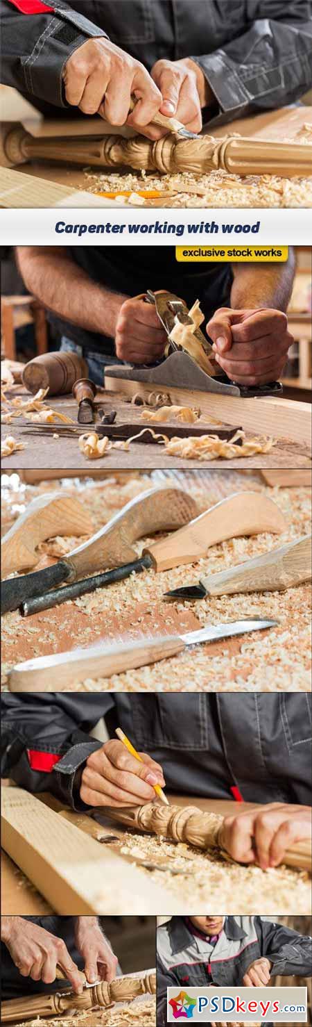 Carpenter working with wood 6x JPEG