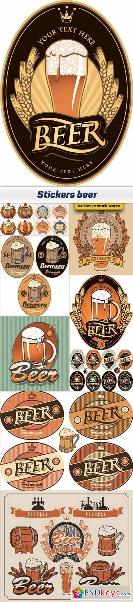 Stickers beer 11x EPS