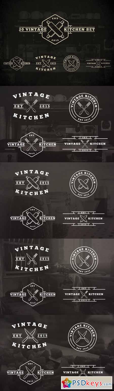 20 Vintage Kitchen Logos 251049