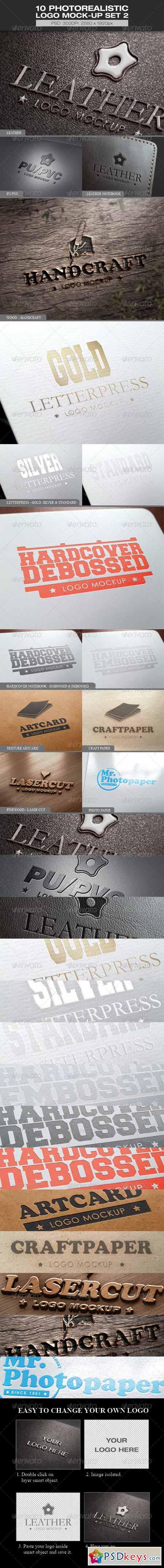 10 Photorealistic Logo Mock-up Set 2 5889432