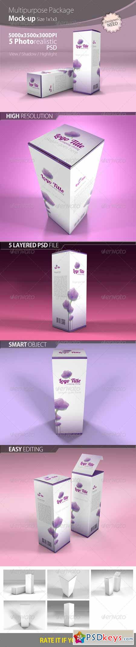 Multipurpose Box Packaging Mock up 4237616